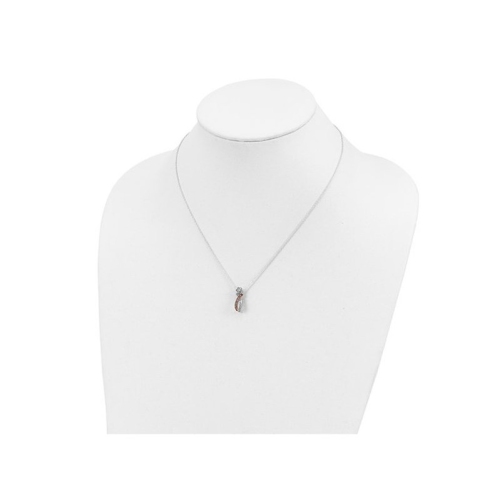 1/8 Carat Diamond Flower Necklace Pendant in Sterling Silver with Chain