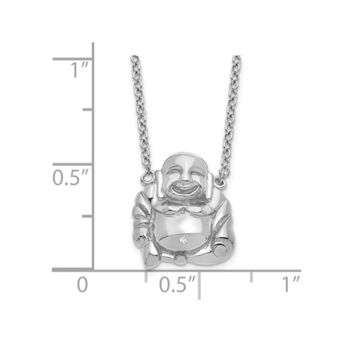 Sterling Silver Mini-Buddha Pendant Necklace with Chain