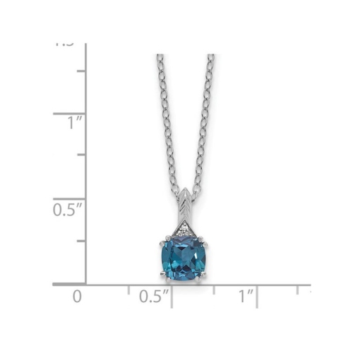 1.00 Carat Cushion-Cut Synthetic Alexandrite Pendant Necklace in Sterling Silver with Chain