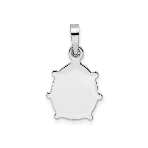 Sterling Silver Enameled Ladybug Pendant Necklace with Chain