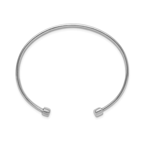 Sterling Silver Polished Braided Cuff Bangle Bracelet