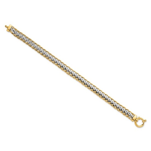 14K Yellow Gold Polished Woven Link Bracelet