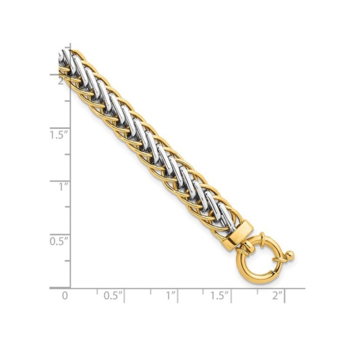 14K Yellow Gold Polished Woven Link Bracelet