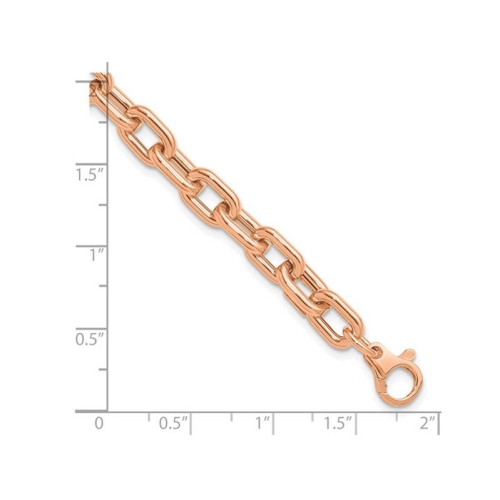 Ladies 14K Rose Gold Polished Link Bracelet