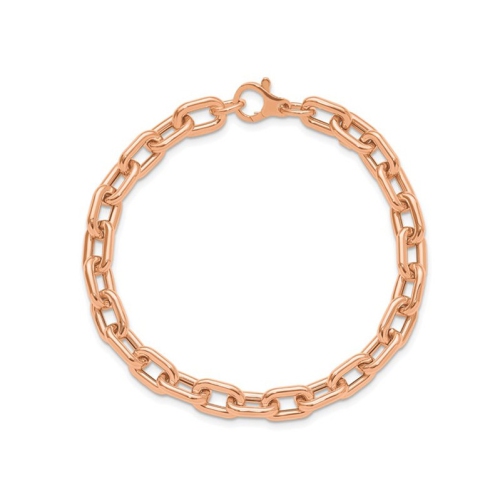 Ladies 14K Rose Gold Polished Link Bracelet