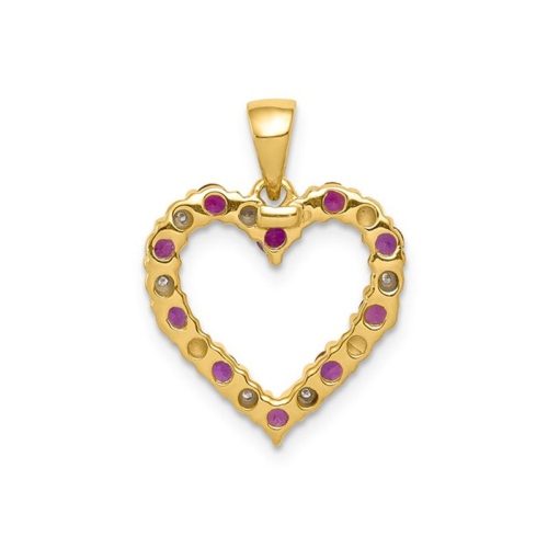 2/5 Carat Ruby Pendant 14K Yellow Gold (NO CHAIN)