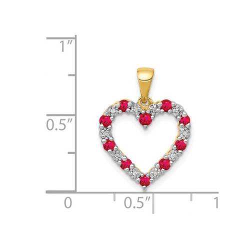 2/5 Carat Ruby Pendant 14K Yellow Gold (NO CHAIN)