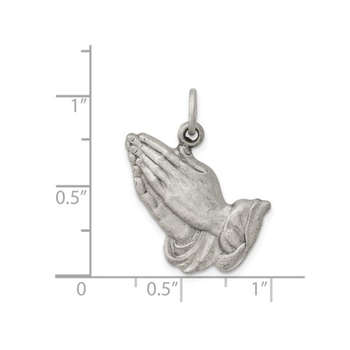 Sterling Silver Praying Hands Pendant Necklace with Chain
