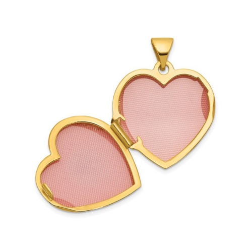 1/5 Carat Lab-Created Emerald Heart Pendant Necklace in 10K Yellow Gold with Chain