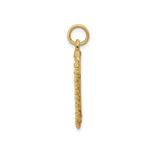 Pendentif anniversaire en forme de coeur 20ᵉ en or jaune 14 K