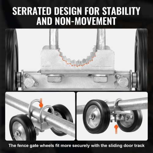 VEVOR 6” Sliding Gate Kit, Rolling Gate Hardware Kit, Universal Adjustable Sliding Gate Rollers Track Wheels, Duty Sliding Gate Guide Roller for