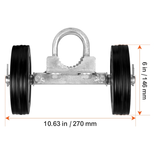 VEVOR 6” Sliding Gate Kit, Rolling Gate Hardware Kit, Universal Adjustable Sliding Gate Rollers Track Wheels, Duty Sliding Gate Guide Roller for