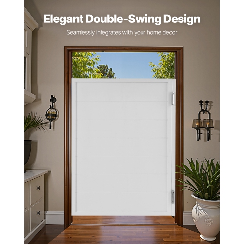 VEVOR 32"W x 42"H Double Saloon Doors, Swinging Cafe Interior Doors, Square Design Premium Pine Wood, with Hinges & Hardware Kit, Easy to Install,