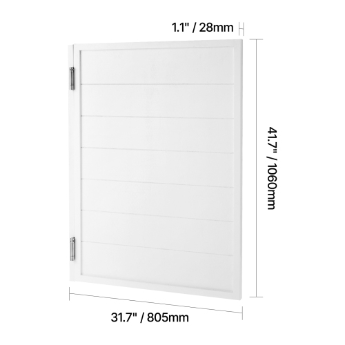 VEVOR 32"W x 42"H Double Saloon Doors, Swinging Cafe Interior Doors, Square Design Premium Pine Wood, with Hinges & Hardware Kit, Easy to Install,