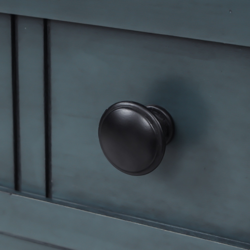 Console de style traditionnel avec deux tiroirs et tablette inférieure Kepooman - Bleu marine