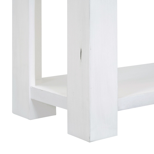 Console/sofa avec tiroirs de rangement et tablette inférieure pour entrée Kepooman - Blanc