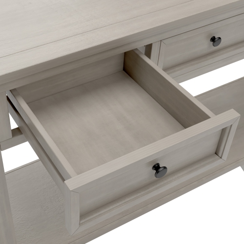 Table console/sofa Kepooman avec tiroirs de rangement et tablette inférieure pour entrée - Gris