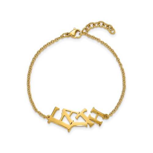 Yellow Plated Stainless Steel Polished FAITH Bracelet