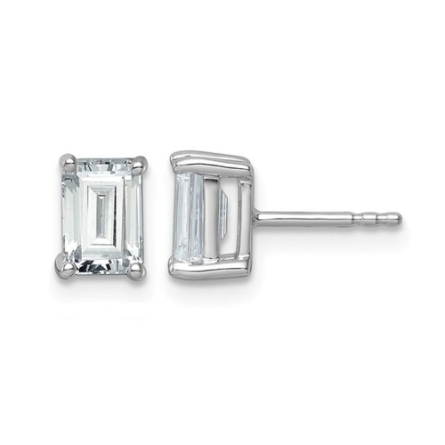 GEM AND HARMONY  2.00 Carat (Ctw Vs1-Vs2, F) Certified Lab Grown Diamond Solitaire Stud Earrings 14K Gold In White