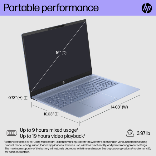 HP Pavilion 16 2024 Laptop, 10-Core Intel Core 7 150U, 16" WUXGA IPS Touchscreen Display, Intel Graphics, 32GB LPDDR5 4TB SSD, Backlit Keyboard,