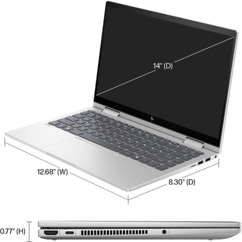 2024 HP Envy x360 2-in-1 14” FHD IPS Touch 10-Core Intel Core 7 150U Graphics 16GB DDR4 1TB NVMe SSD USB-C w/DP WIFI AX BT Webcam HDMI2.1 Backlit KB
