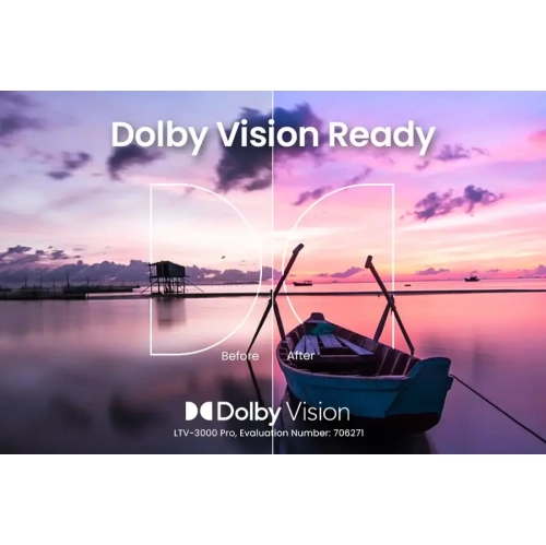 AWOL Vision - LTV-3000 Pro 4K Smart UHD 3D Triple Laser Ultra Short Throw Projector with HDR10+, Dolby Vision & Atmos - Black