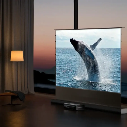 AWOL Vision - LTV-3000 Pro 4K Smart UHD 3D Triple Laser Ultra Short Throw Projector with HDR10+, Dolby Vision & Atmos - Black