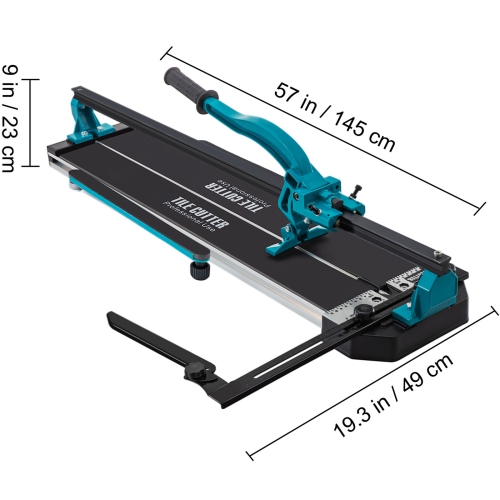 VEVOR 48 Inch Tile Cutter, Manual Tile Cutter, Tile Cutter Tools with Single Rail & Double Brackets, 3/5 in Cap with Precise Laser Guide, Snap Tile