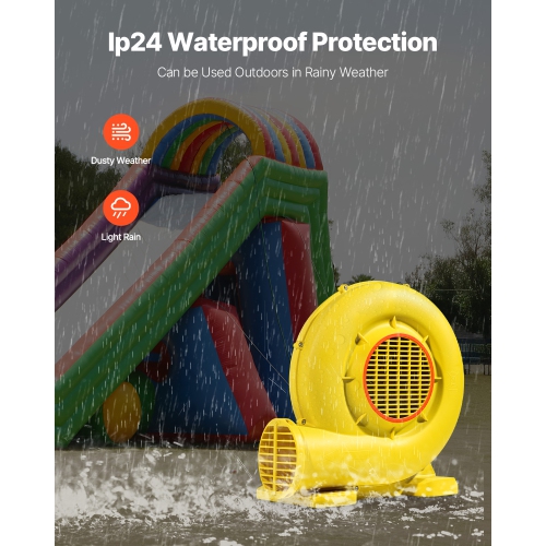 VEVOR 680&750W Inflatable Blower, 1.0HP Bounce House Blower, Pump Commercial Air Blower for Inflatables, 3400RPM Bouncy Castle Electric Air Blower