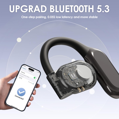 Oreillette de traduction intelligente à intelligence artificielle avec traduction en temps réel dans 140 langues, oreillette Bluetooth sans fil