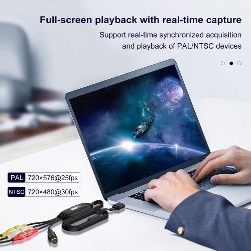 USB video capture card driver-free AV signal acquisition data usb acquisition available digital converter analog video to digital VHS recorder TV DVD