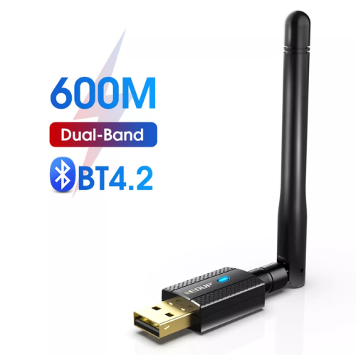 EDUP high gain antenna 600Mbps + Bluetooth 4.2 integrated dual-band USB wireless network receiver transmitter adapter dual-band wireless network