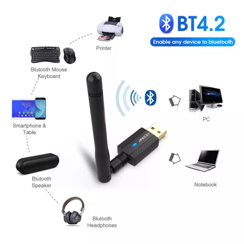 EDUP high gain antenna 600Mbps + Bluetooth 4.2 integrated dual-band USB wireless network receiver transmitter adapter dual-band wireless network