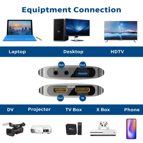 High-definition video capture equipment, 4K game capture board push stream for game live broadcast, capture board video collector