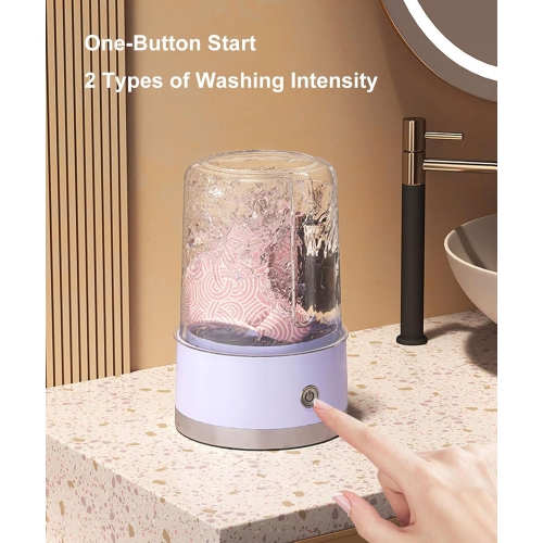 Mini-machine à laver portative | Petits sous-vêtements de nettoyage en profondeur, vêtements pour bébés | Produit léger | Mini laveuse sans fil