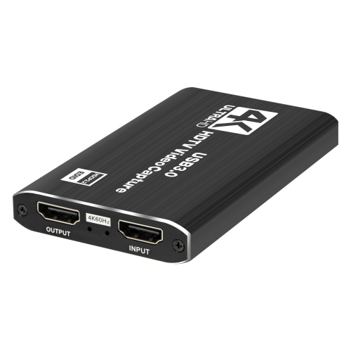 【4K loop output + 1080P recording】USB3.0 HDMI video capture card, driver-free, plug and play, support UVC/UAC, game live broadcast/conference