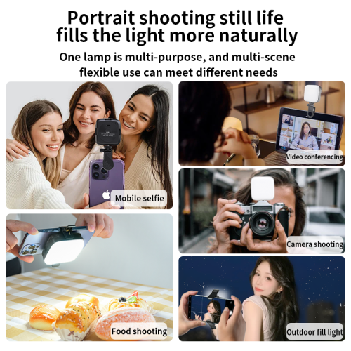 Lampe d'appoint pour égoportraits de téléphone mobile, mini appareil photo reflex portatif beauté photo et vidéo LED lampe d'appoint