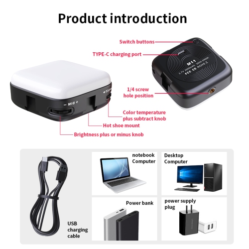 Lampe d'appoint pour égoportraits de téléphone mobile, mini appareil photo reflex portatif beauté photo et vidéo LED lampe d'appoint