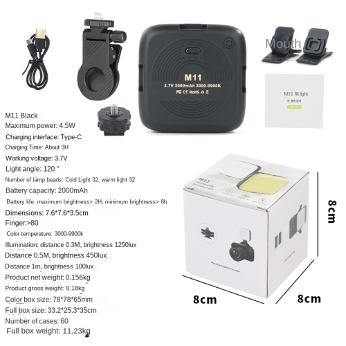 Lampe d'appoint pour égoportraits de téléphone mobile, mini appareil photo reflex portatif beauté photo et vidéo LED lampe d'appoint