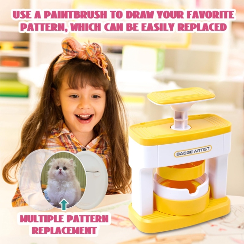 Machine de création de boutons, presse-épingles à épinglettes à boutons à installer soi-même avec 48 insignes, jouets créatifs à faire soi-même,