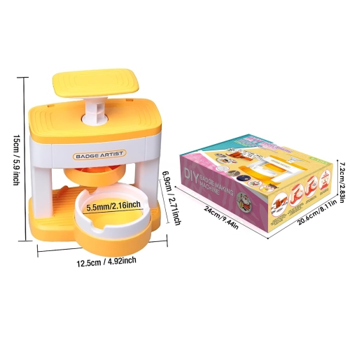 Machine de création de boutons, presse-épingles à épinglettes à boutons à installer soi-même avec 48 insignes, jouets créatifs à faire soi-même,