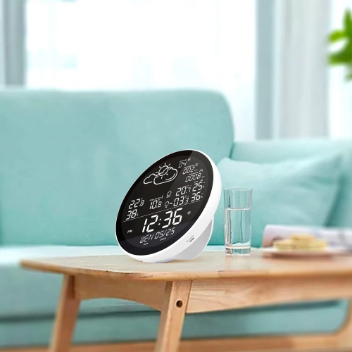 Weather Station Tuya Weather Station Table Clock Multifunctional Thermometer Hygrometer Outdoor Indoor Temperature Tester Weather Forecast