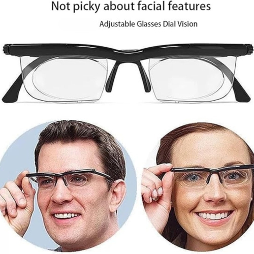 Adjustable focus reading glasses, suitable for reading newspapers)