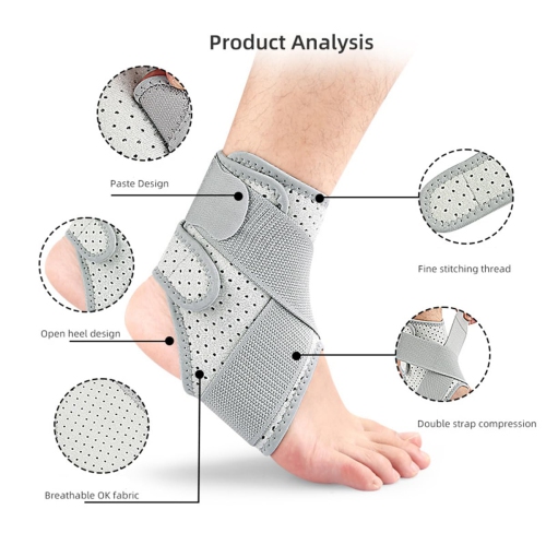 Ankle Brace Support Compression Sleeves, 1 Pair Adjustable Ankle Support Brace Stabilizer, Breathable Ankle Brace Bandage