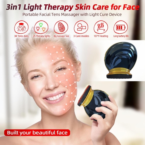 Microcurrent Multifunctional Facial Device,Smart Photon Micro-Current Device Electric Face Lift Light Therapy Skin Care Beauty Machine