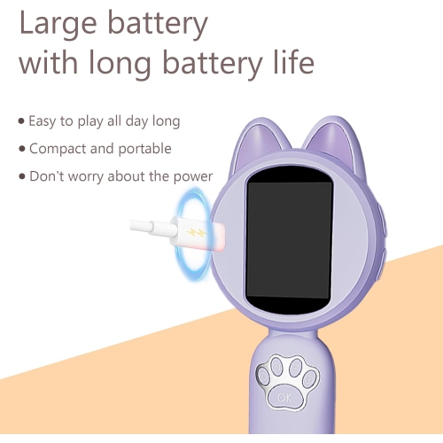 Children's portable digital microscope - 30W pixels, 2-inch HD screen, 8 LED lights, manual focus, adjustable magnification, support photo taking