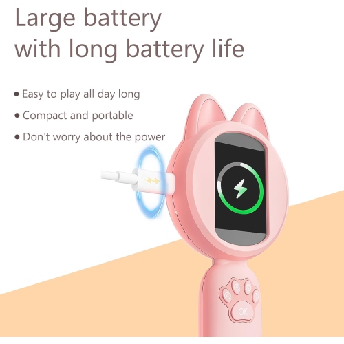 Children's portable digital microscope - 30W pixels, 2-inch HD screen, 8 LED lights, manual focus, adjustable magnification, support photo taking