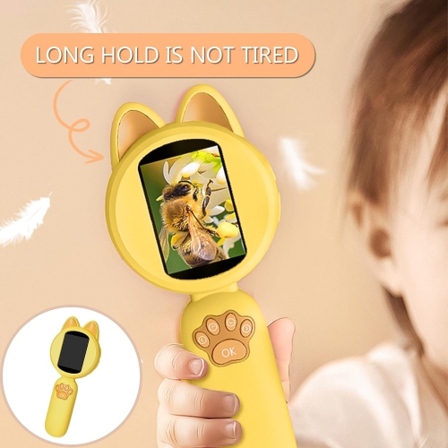 Children's portable digital microscope - 30W pixels, 2-inch HD screen, 8 LED lights, manual focus, adjustable magnification, support photo taking