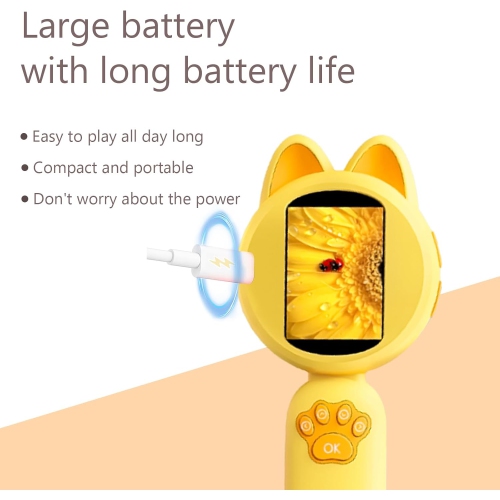 Children's portable digital microscope - 30W pixels, 2-inch HD screen, 8 LED lights, manual focus, adjustable magnification, support photo taking