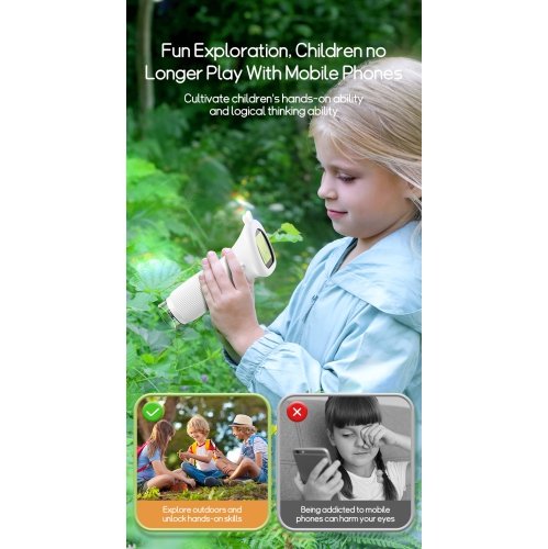 1000x HD handheld microscope - 2-inch IPS screen/8LED dimming/computer real-time observation Children's science exploration tool